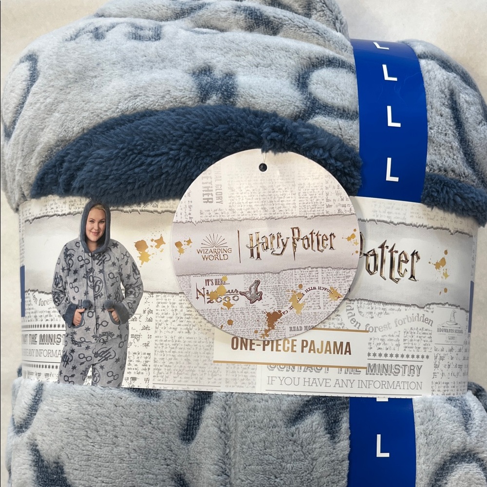 Harry Potter Cozy One Piece Pajama - Large NWT